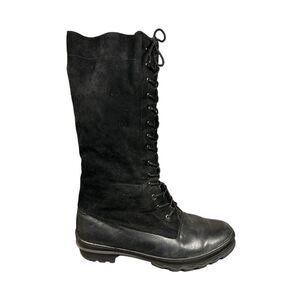 Cougar PORTICO Womens 11 M Tall Winter Boots Waterproof Leather Lace Up Black